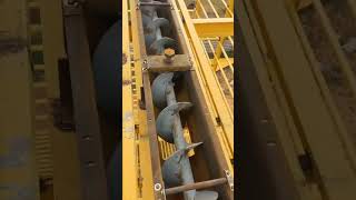 Horizontal Screw Conveyor at 50 Ft Height | Rice Transfer System #screw conveyor#automobile