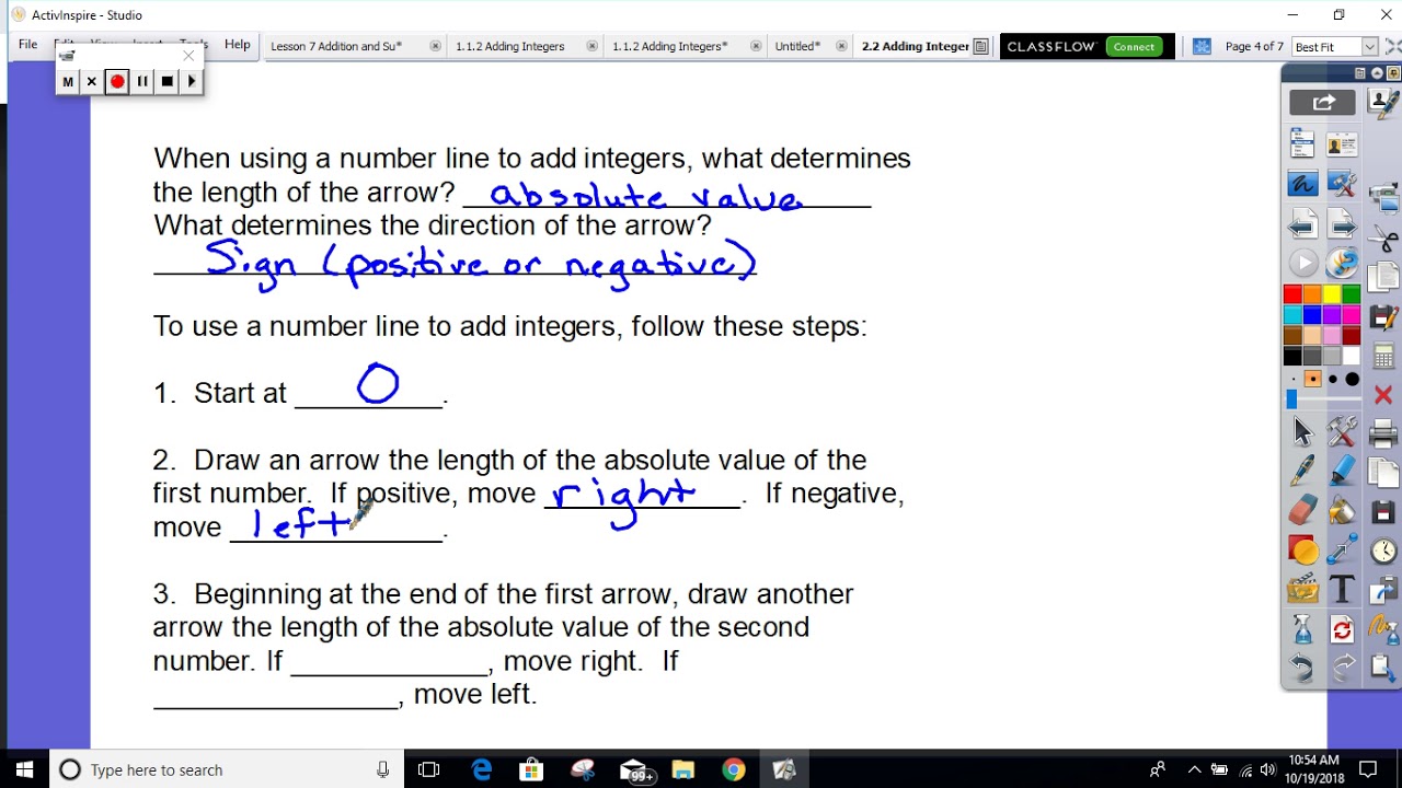 2 2 Adding integers on the number line - YouTube