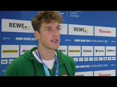 Dawid Wiekiera po wywalczeniu trzeciego medalu uniwersjady w Berlinie