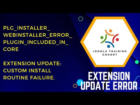 PLG_Installer_Webinstaller_Error: Plugin_Included_in_Core - Joomla 4 Error