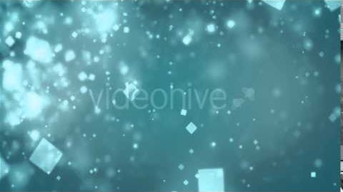 Square Particles Falling Down Cyan Blue Seamless Loop