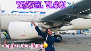 TRAVEL VLOG!✈️ my first time flying!😲