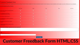How Create Customer Freedback Form Project Using NetBeans | HTML,CSS
