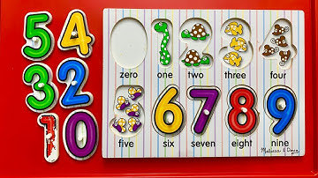 Learn Numbers For Toddlers | Melissa & Doug Peg Puzzle | Learn to Count Number for Kids