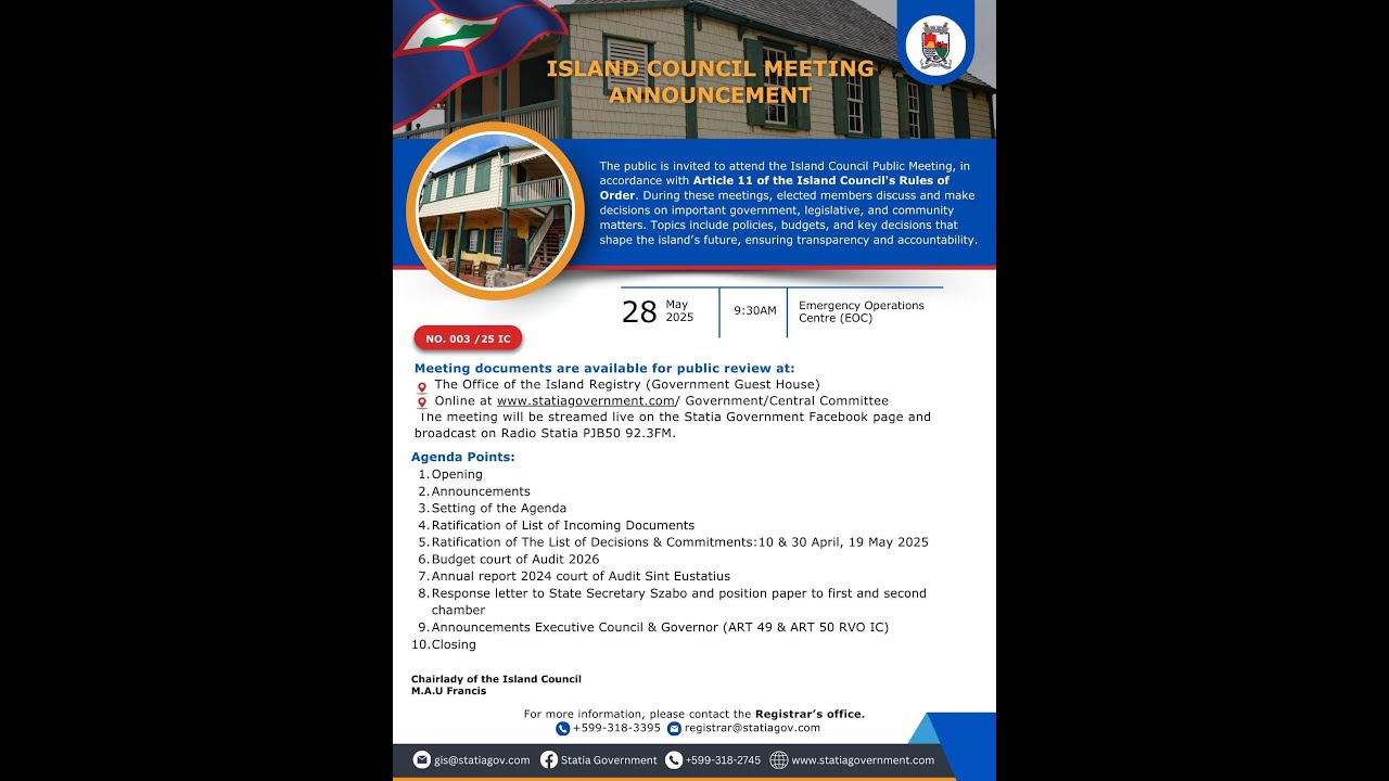 Island Council meeting 28 May 2025