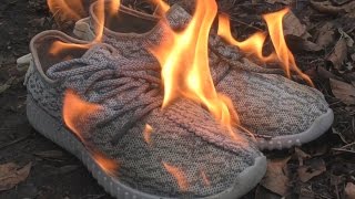 BURNING YEEZYS AGAIN...