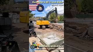 EXCAVATOR and RC TRENCH ROLLER in PROVO Utah USA JBManCave.com #Shorts