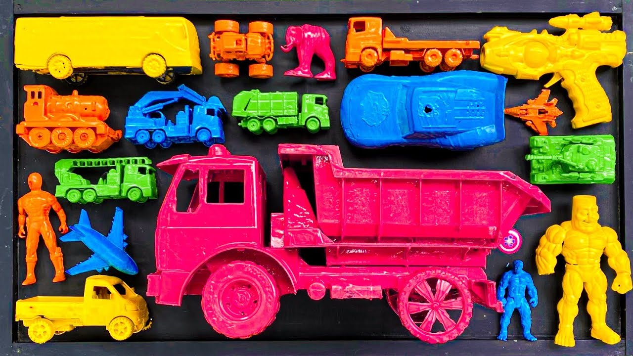 Membersihkan mobil mobilan, anomali, mobil monster, avengers, dump truk, mobil balap, mobil pickup