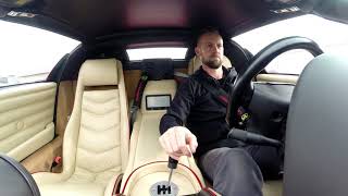 Driving the diablo roadster interior view.