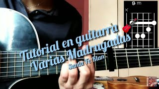 Video thumbnail of "Varias Madrugadas Santa Fe Klan tutorial como tocar la canción en guitarra 🎸"