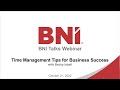 Bni talks time management tips for business success