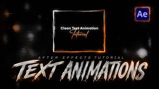 Clean Text Animations l After Effects Tutorial