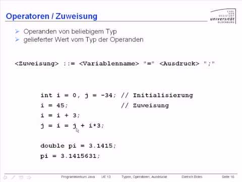 UE13-Typen/Operatoren/Ausdrücke [-15-Zuweisung]