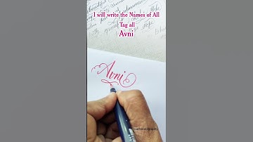 Avni #brushpen #signature #calligraphyforbeginners #calligraphyloverwithcalligraphypen