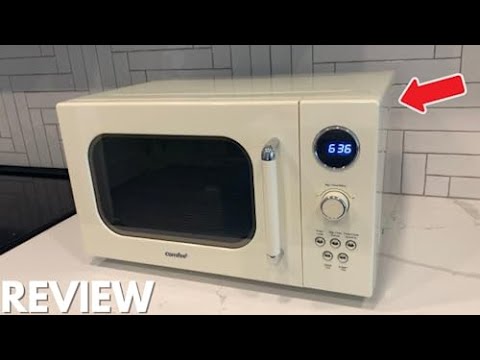 COMFEE' Retro Small Microwave Oven With Compact Size, 9 Preset Menus,  Position-Memory Turntable, Mute Function, Countertop, Perfect For Small  Spaces