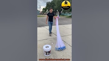 The easiest way to use the FITEC Ultra Spreader Clear Fishing Cast Net