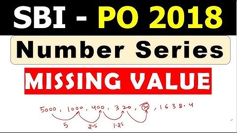 Number Series asked in SBI PO PRE 8 July ( MISSING VALUE ) 4 Easy , Only 1 TOUGH