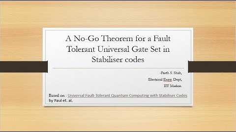 A No-Go Theorem for a Fault Tolerant Universal Gate Set in Stabiliser codes