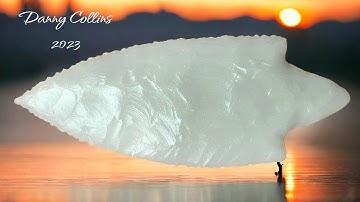 Flintknapping a Beaver Tail Point From a Novaculite Biface.