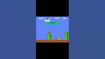 Super Luigi Bros. 1-BIT vs 2-BIT vs 4-BIT 8-BIT vs 16-BIT vs 32-BIT vs 64-BIT vs HD #mario #shorts