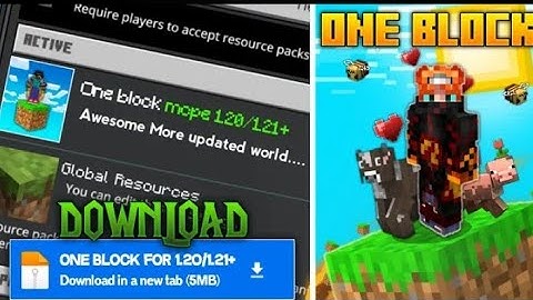 One Block Minecraft Download Android 1.20 || one block minecraft pe 1.20