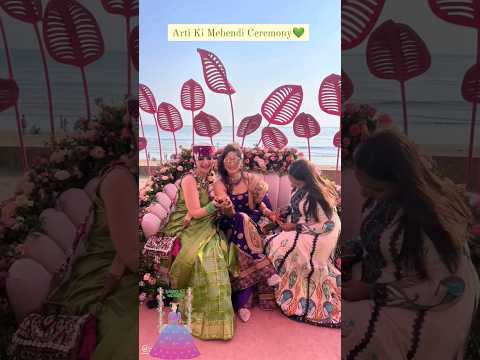 Arti Singh Mehndi Ceremony | Arti Singh wedding #shorts #youtubeshorts #mehendi #celebritywedding