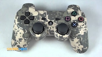Digital Grey Camo Modded PS3 Controller Exclusively from GamingModz.com
