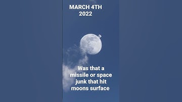 impact to surface of moon. march 4th 2022