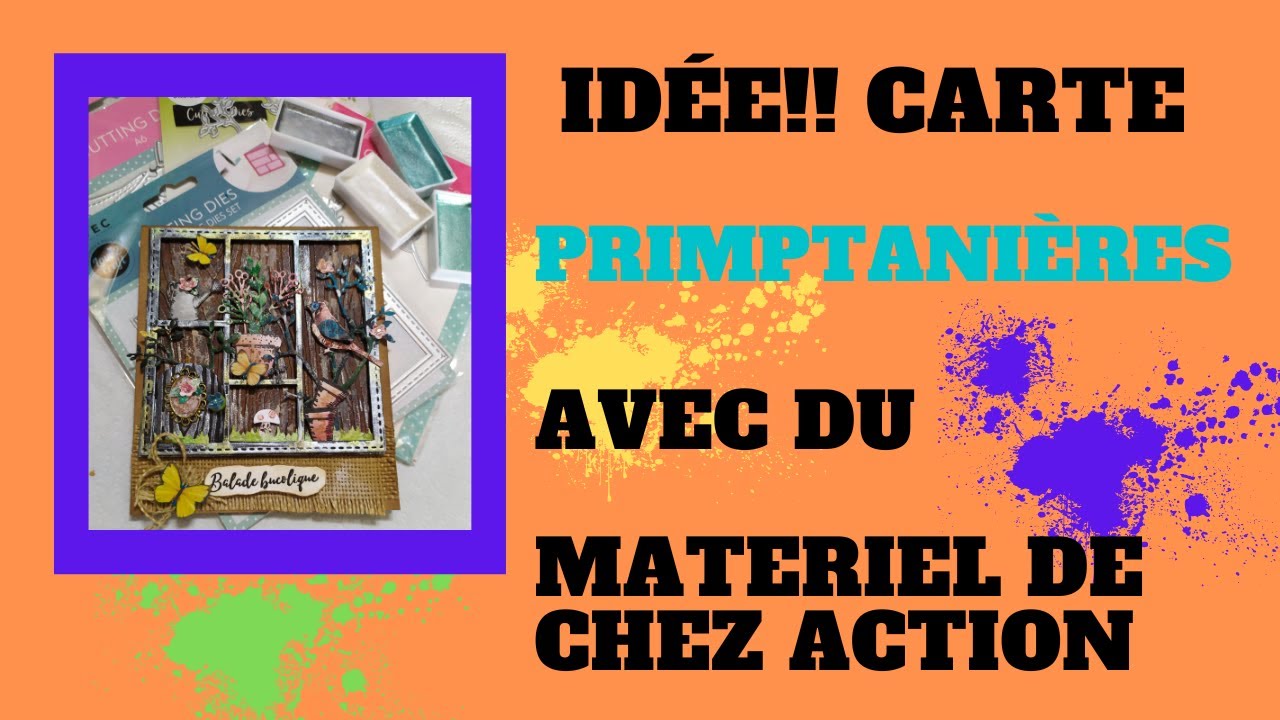 Tuto Carte avec dies  de chez Action ballade bucolique