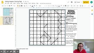 Video Directions for Adding Integers Google Slides Coloring Sheet Adding Integers With Google Drawings