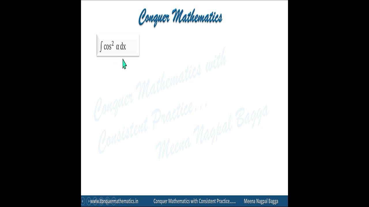 finding-the-integral-of-cos-2-alpha-w-r-t-x-integration-class12
