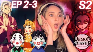 This is CHAOS! Demon Slayer S2 (REACTION) Ep 2 -3 Entertainment District