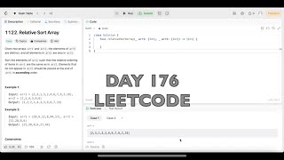 Day 176: LeetCode Problem 1122. Relative Sort Array - Swift