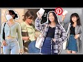 recreating trendy pinterest outfits with my old clothes 📌 pinterest inspired outfit ideas