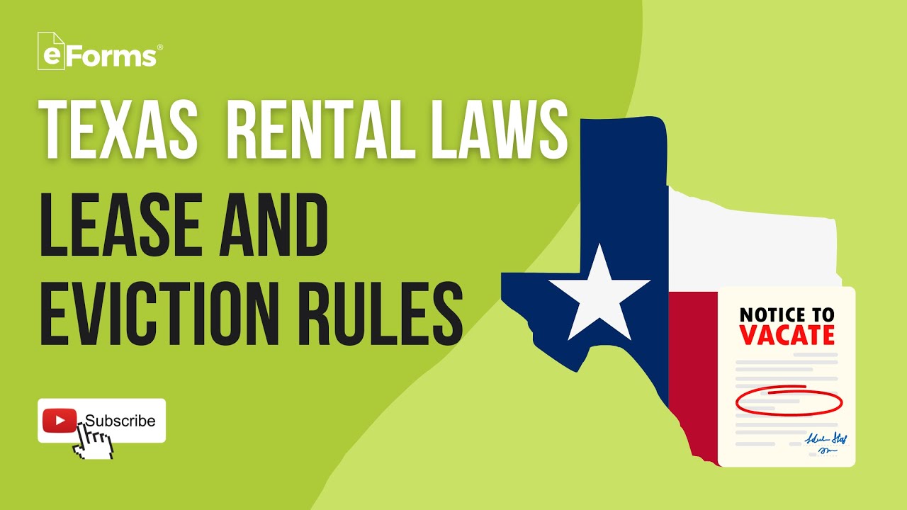Texas Rental Laws Lease and Eviction Rules YouTube