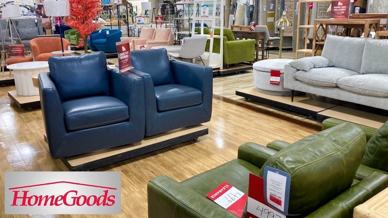 HOMEGOODS FURNITURE COFFEE TABLES ARMCHAIRS CONSOLES DECOR SHOP WITH ME SHOPPING STORE WALK