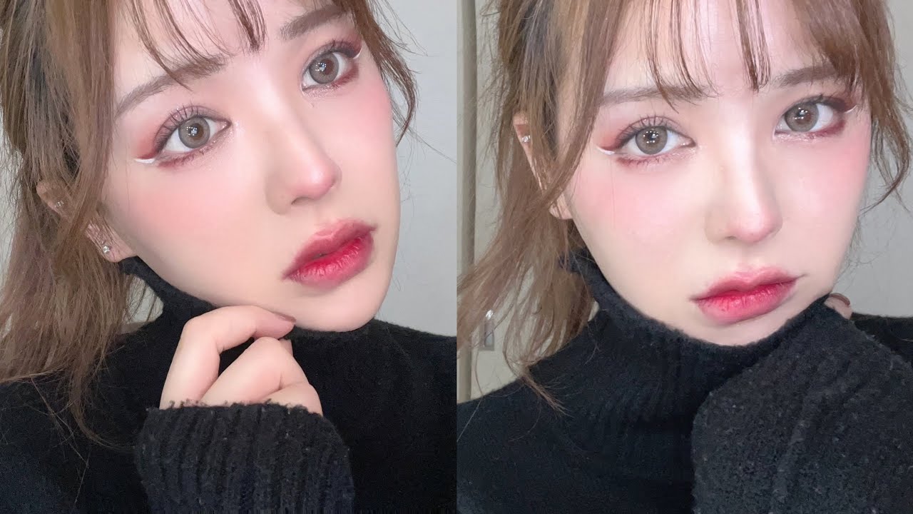 2000円以内プチプラ縛りでインスタの韓国/中国の化粧品広告に出てきそうなメイク