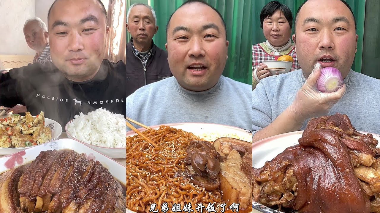 Mukbang # Part 230: Eat Sea Conch pig brain🧠 belly pork bone head pig #meat #delicious #pork #pork 