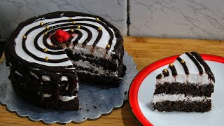 Eggless chocolate cake ( one pound or approx 1/2 kg ) ❣️ easy
decorating process no oven | nozzle turntable ingredients & :: curd
1/4 cu...