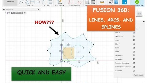 Fusion 360 Tutorial: How to Make Lines, Arcs and Splines (Lesson 4)