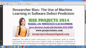 Researcher Bias The Use of Machine Learning in Software Defect Prediction