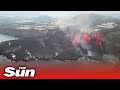 Fiery La Palma delta lava sizzles into sea