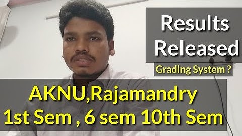 AKNU//1st Sem Results Released.