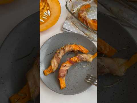 Тыква запеченная в беконе 🎃🥓 Рецепт в комментариях 👉 #тыквавбеконе #рецептстыквой #еда #рецепты