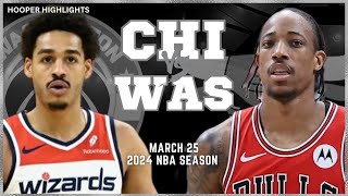 Chicago Bulls vs Washington Wizards Full Game Highlights | Mar 25 | 2024 NBA Season