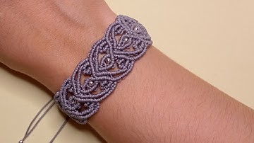 Pulseira Macrame passo a passo com miçangas/Tutorial Macrame completo.
