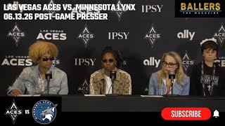 Chelsea Gray, NaLyssa Smith, HC Becky Hammon: Las Vegas Aces Postgame Presser | vs. Lynx | 06.13.26