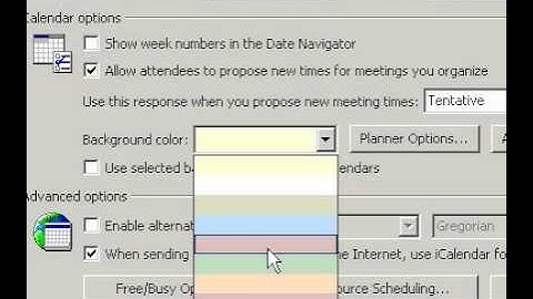 Microsoft Office Outlook 2003 Change the background color of your Calendar
