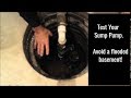 Testing Your Sump Pump