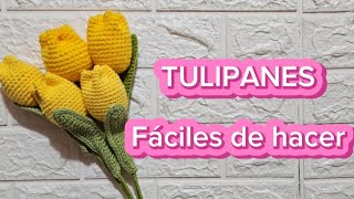 Tulipanes a Crochet Fáciles de Hacer